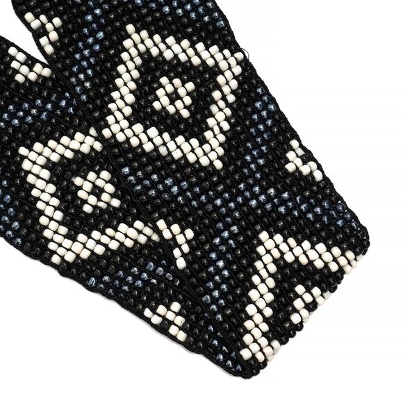 Southwestern Beaded Black and White Belt main image 4